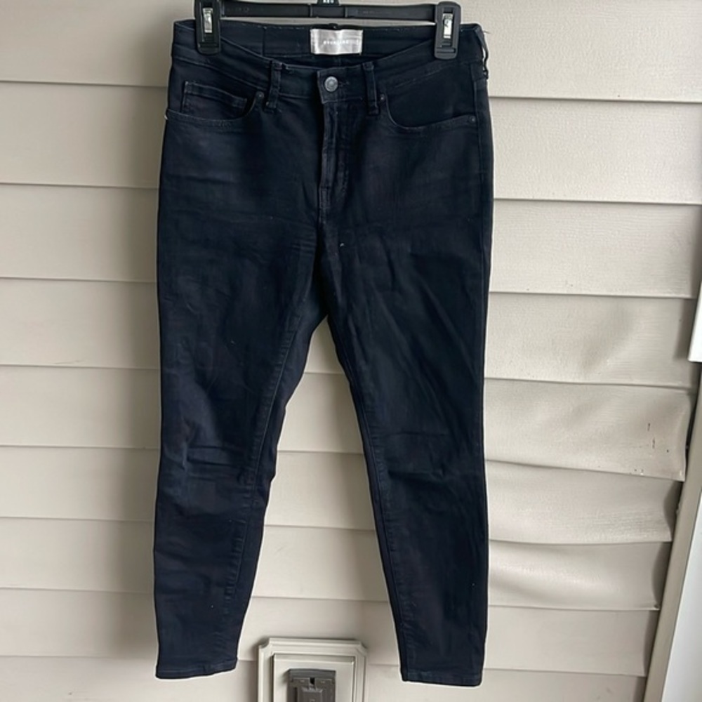 Everlane Womens Black Mid Rise Skinny Ankle Jeans Size 26 Denim